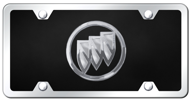 Buick (No Fill) Acrylic Kit - Chrome on Black