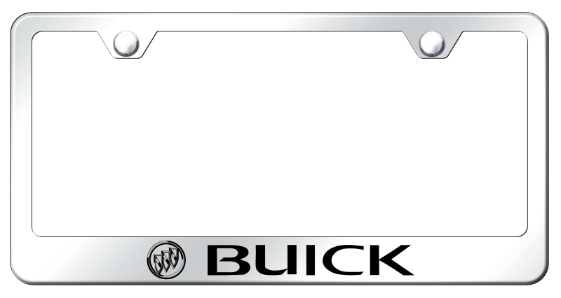 Buick Laser Etched Stainless Steel License Plate Frame - Finish:Mirror