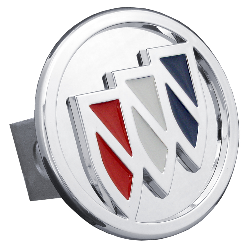 Buick (Tri-Color) Class II Hitch Plug - Chrome on Mirrored