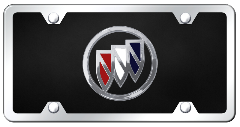 Buick (Tri-Color Fill) Acrylic Kit - Chrome on Black