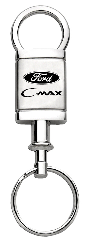 C-Max Satin-Chrome Valet Key Fob - Silver