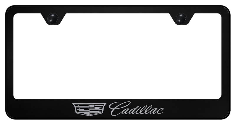 Cadillac 2014 Stainless Steel Frame - Laser Etched Black