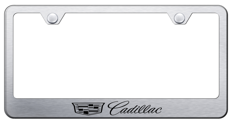 Cadillac 2014 Stainless Steel Frame - Laser Etched Brushed