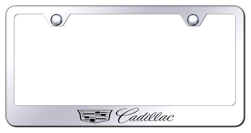 Cadillac 2014 Stainless Steel Frame - Laser Etched Mirrored