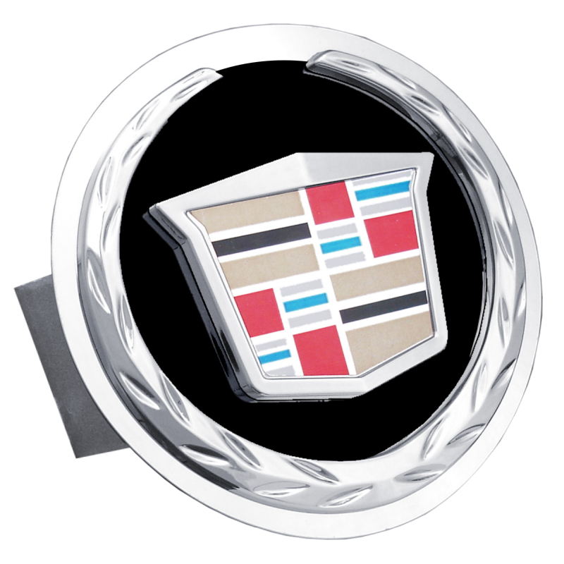 Cadillac (New/Black Backing) Class II Hitch Plug - Mirrored