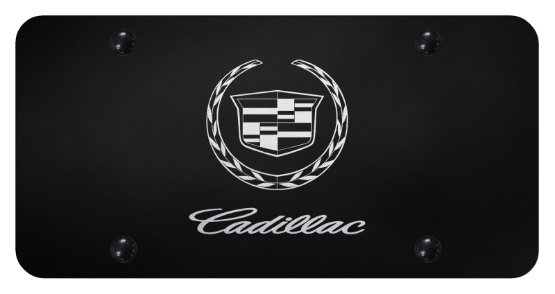 Cadillac (New) License Plate - Laser Etched Black