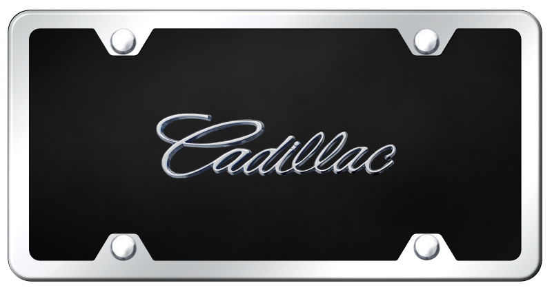 Cadillac OEM Name Acrylic Kit - Chrome on Black