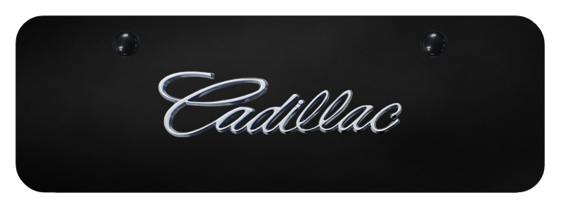Cadillac OEM Name Mini Plate - Chrome on Black