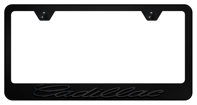 Cadillac OEM Stainless Steel Frame - Black on Black