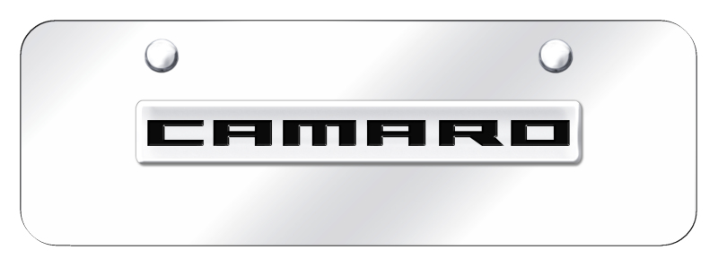 Camaro Name Mini Plate - Chrome on Mirrored