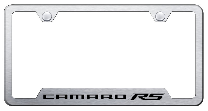 Camaro RS Cut-Out Frame - Laser Etched Brushed
