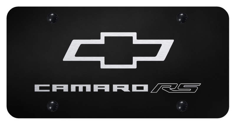 Camaro RS License Plate - Laser Etched Black