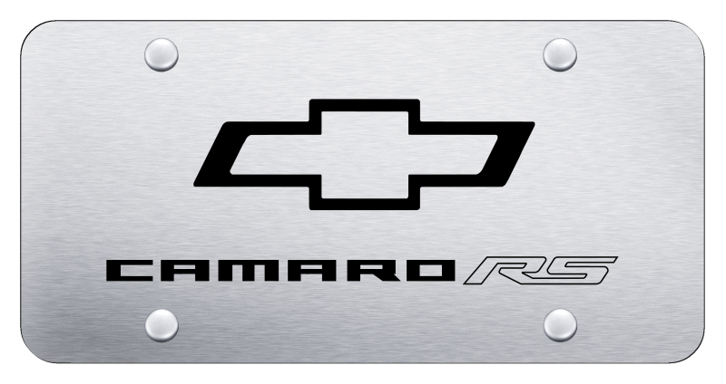 Camaro RS License Plate - Laser Etched Brushed