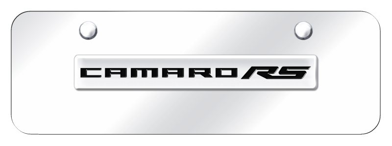 Camaro RS Name Mini Plate - Chrome on Mirrored