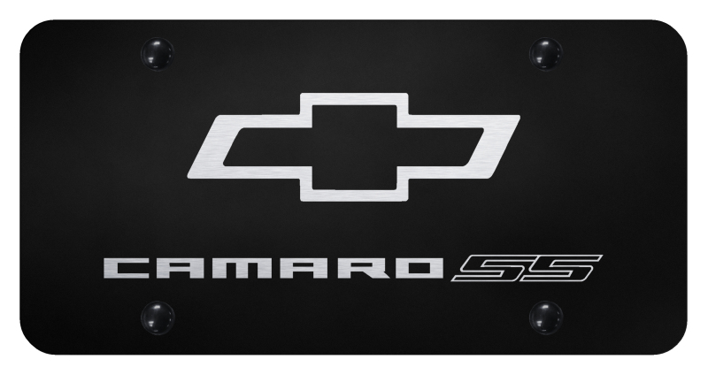Camaro SS License Plate - Laser Etched Black