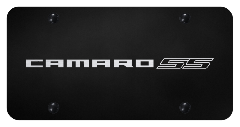 Camaro SS (Name Only) License Plate - Laser Etched Black