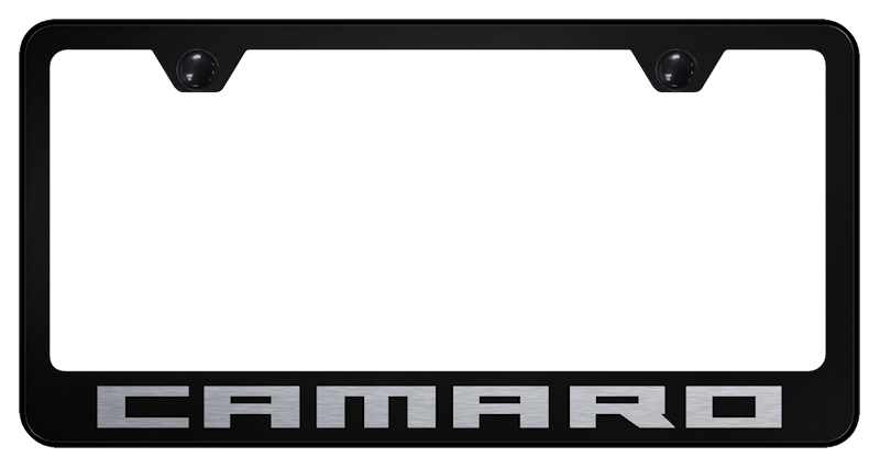 Camaro Stainless Steel Frame - Laser Etched Black