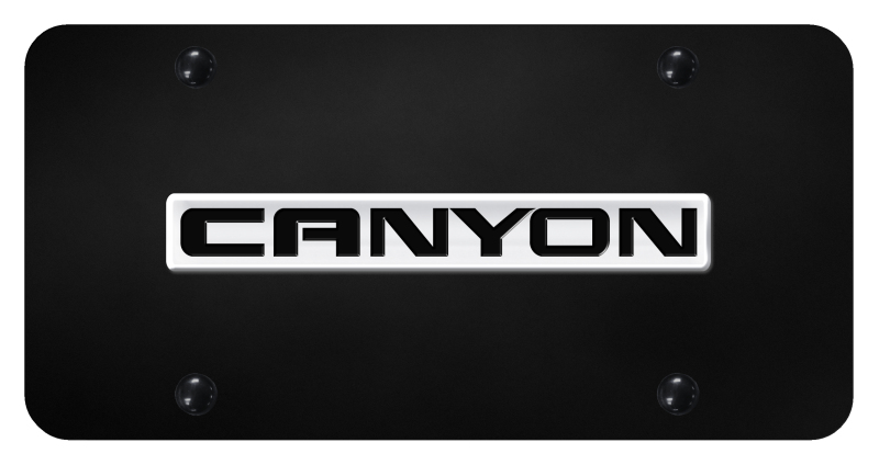 Canyon Name License Plate - Chrome on Black