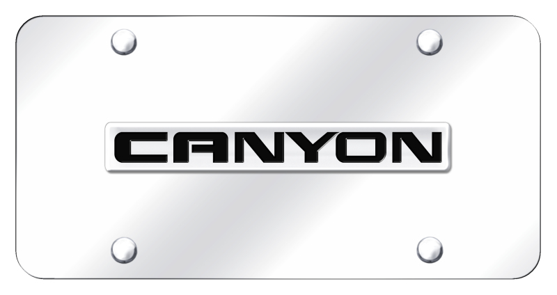Canyon Name License Plate - Chrome on Mirrored