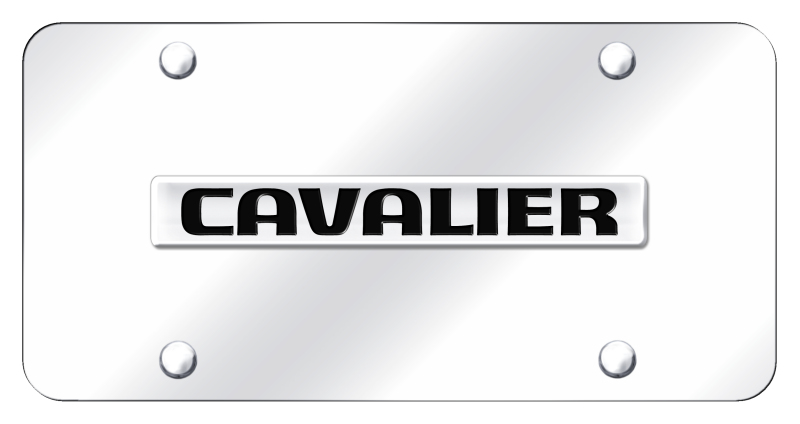 Cavalier Name License Plate - Chrome on Mirrored