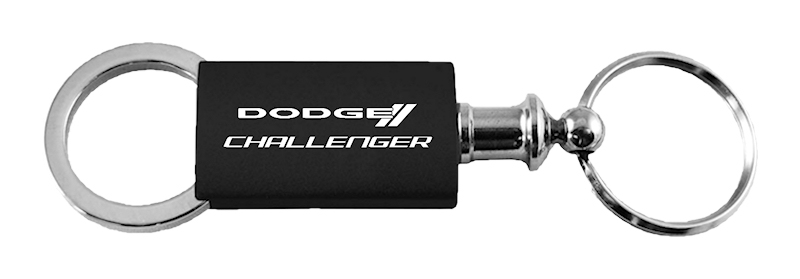 Challenger Anodized Aluminum Valet Key Fob - Black