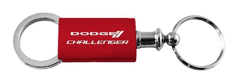Challenger Anodized Aluminum Valet Key Fob - Red