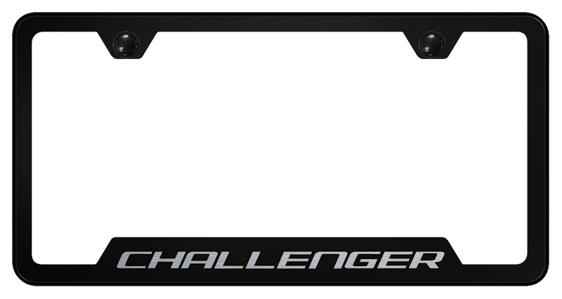 Challenger Laser Etched Black Stainless Steel Cut-Out Frame