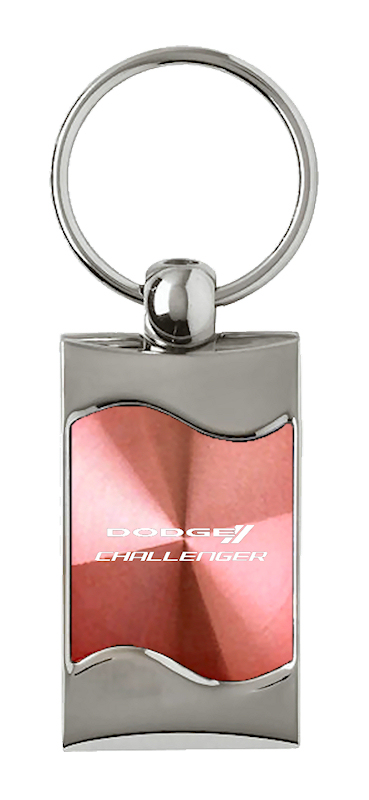 Challenger Rectangular Wave Key Fob - Pink