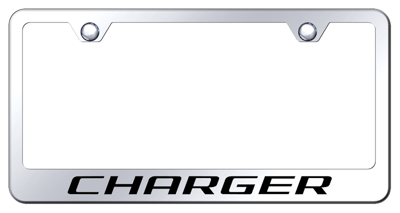 Dodge Charger Laser Etched Stainless Steel License Plate Frame - Finish:Mirror