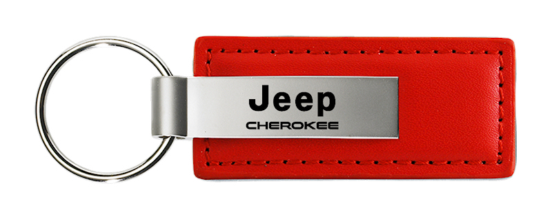 Cherokee Leather Key Fob - Red