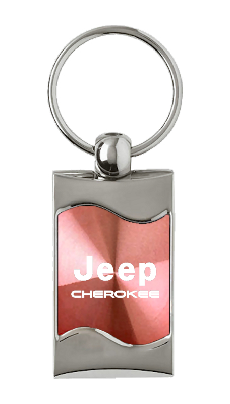 Cherokee Rectangular Wave Key Fob - Pink