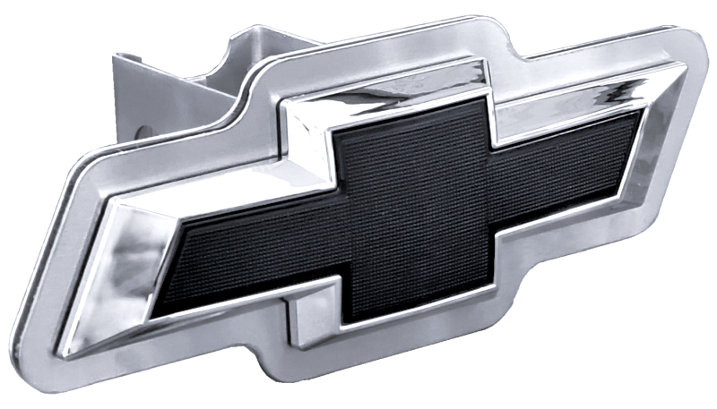 Chevrolet Black OEM Class III Hitch Plug - Chrome on Brushe