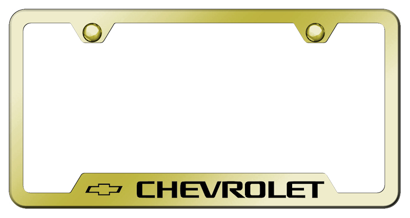 Chevrolet Cut-Out Frame - Laser Etched Gold