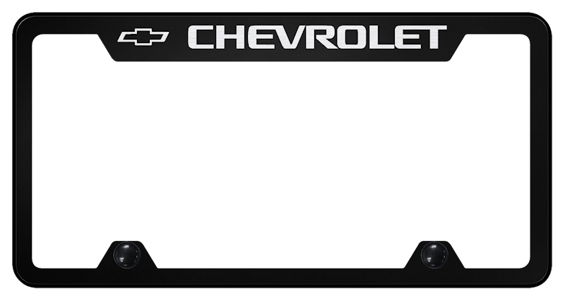 Chevrolet Steel Truck Cut-Out Frame - Laser Etched Black