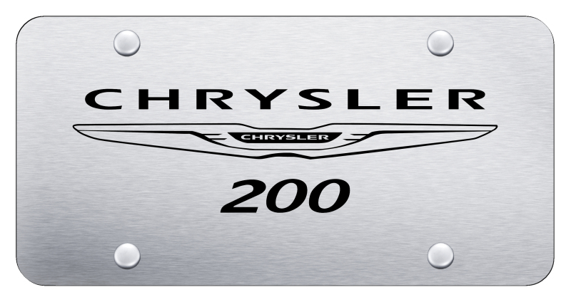 Chrysler 200 License Plate - Laser Etched Brushed