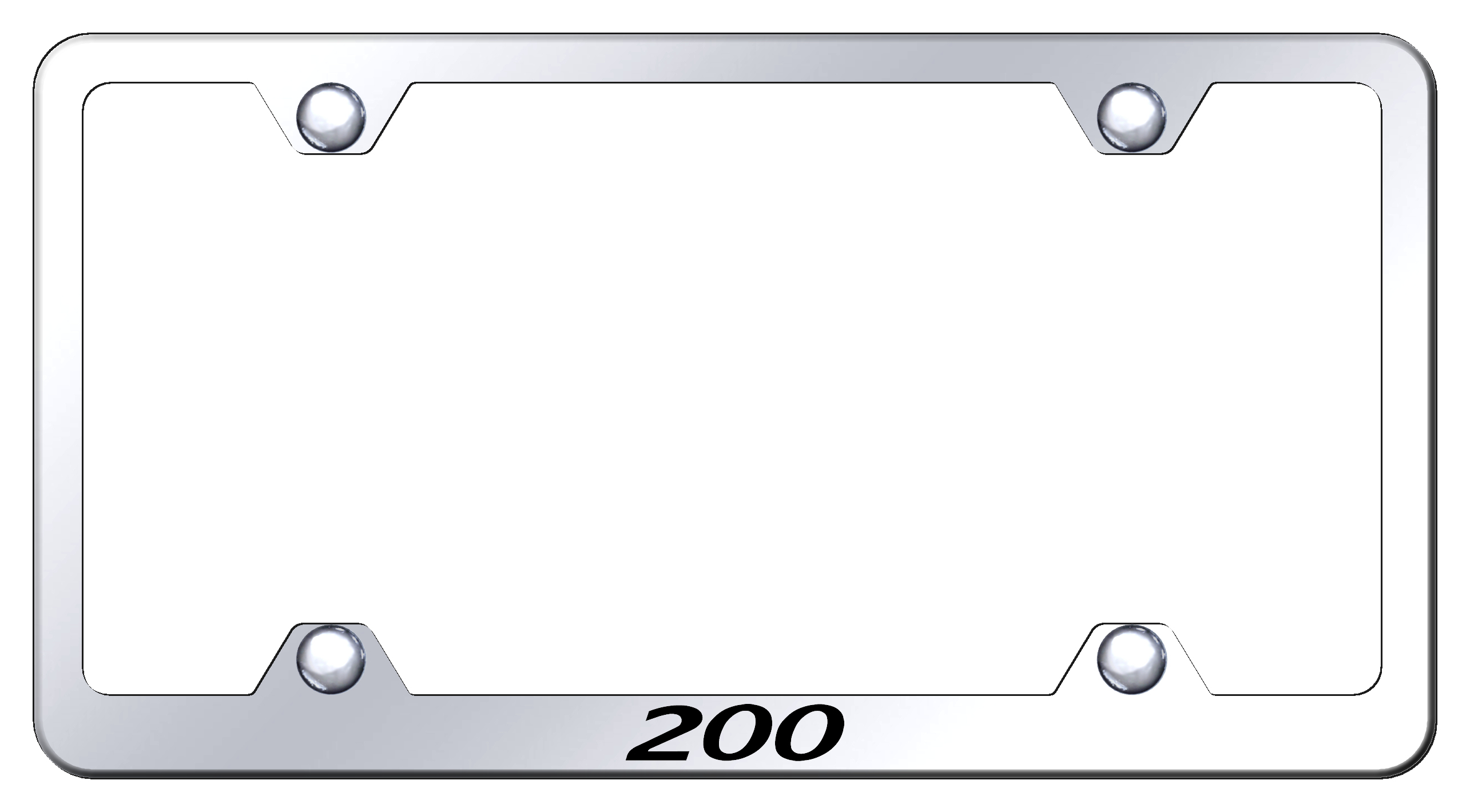 Chrysler 200 Steel Wide Body Frame - Laser Etched Mirrored