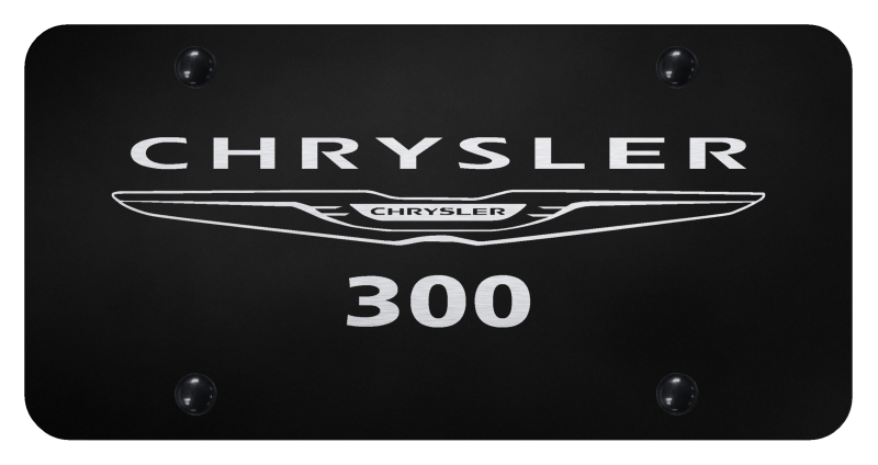 Chrysler 300 License Plate - Laser Etched Black