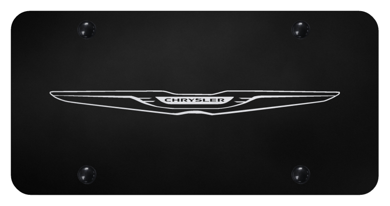 Chrysler (Logo Only) License Plate - Laser Etched Black