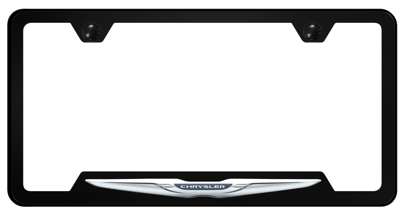 Chrysler (Logo Only) PC Notched Frame - UV Print on Black