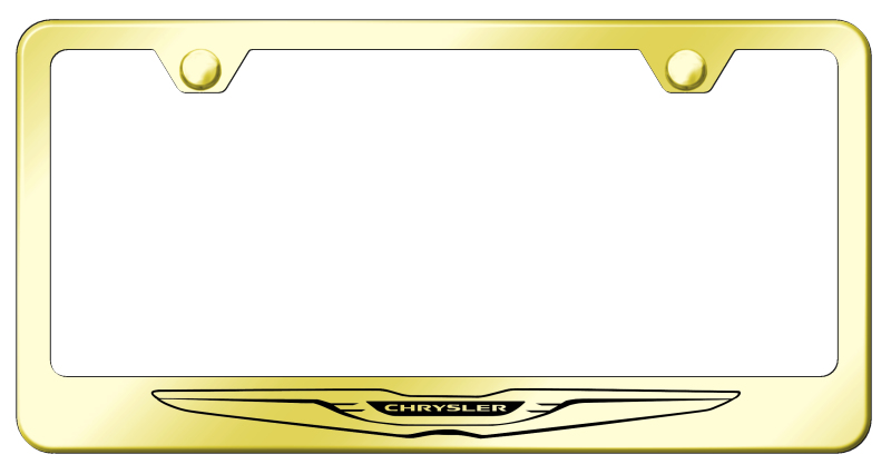 Chrysler (Logo Only) Stainless Frame - Laser Etched Gold
