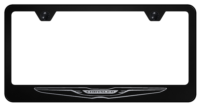 Chrysler (Logo Only) Stainless Steel Frame - Etched Black