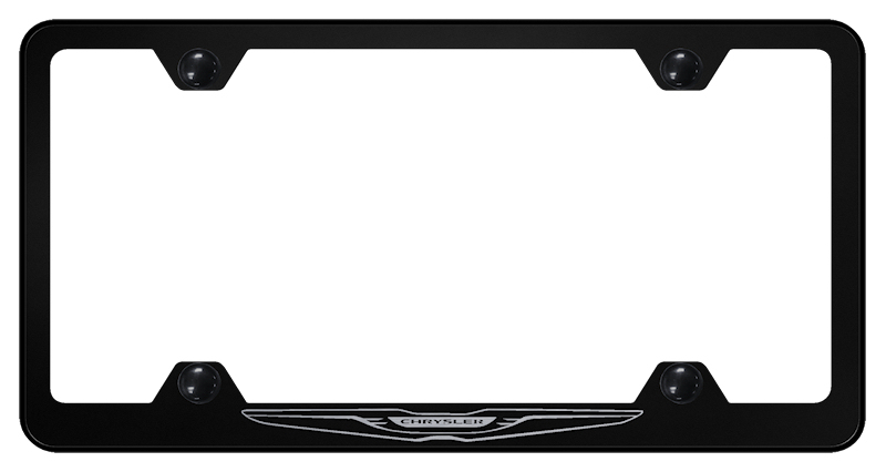Chrysler (Logo Only) Steel Wide Body Frame - Etched Black