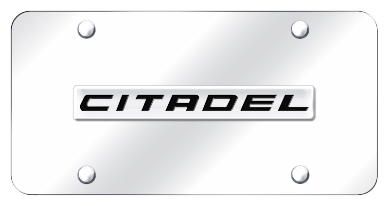 Citadel Name License Plate - Chrome on Mirrored