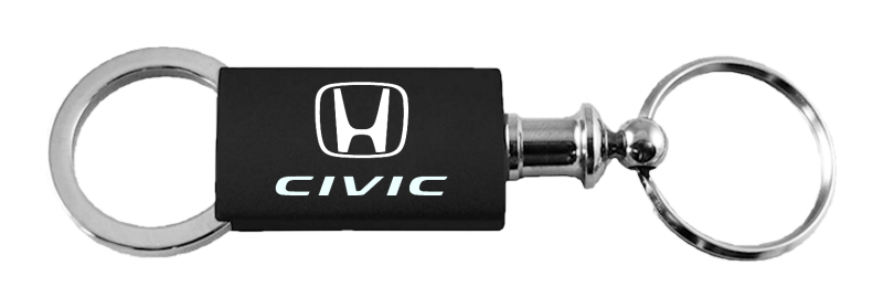 Civic Anodized Aluminum Valet Key Fob - Black