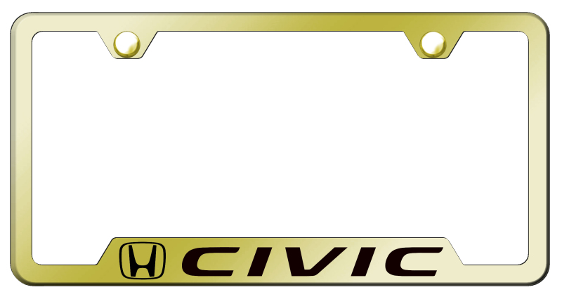 Civic Cut-Out Frame - Laser Etched Gold