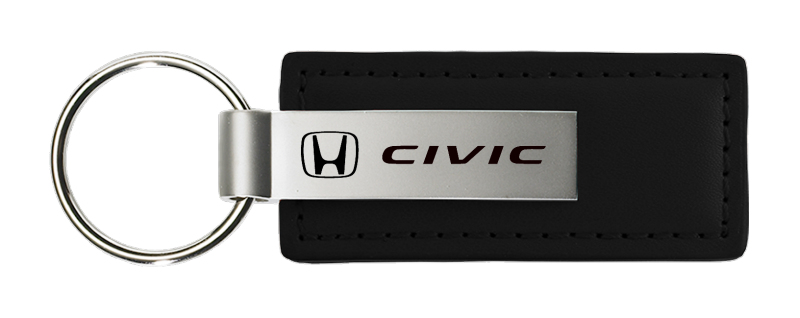 Civic Leather Key Fob - Black