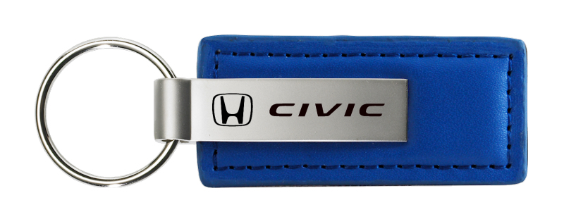 Civic Leather Key Fob - Blue