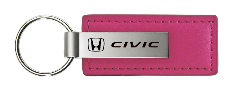 Civic Leather Key Fob - Pink