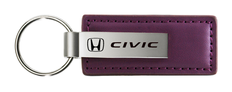 Civic Leather Key Fob - Purple