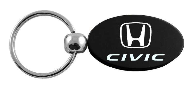 Civic Oval Key Fob - Black